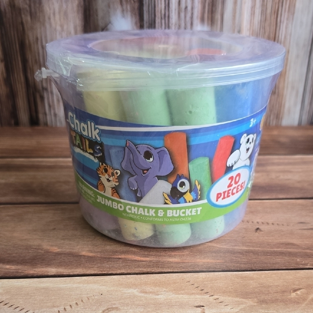 Jumbo Chalk & Bucket - Multicolor